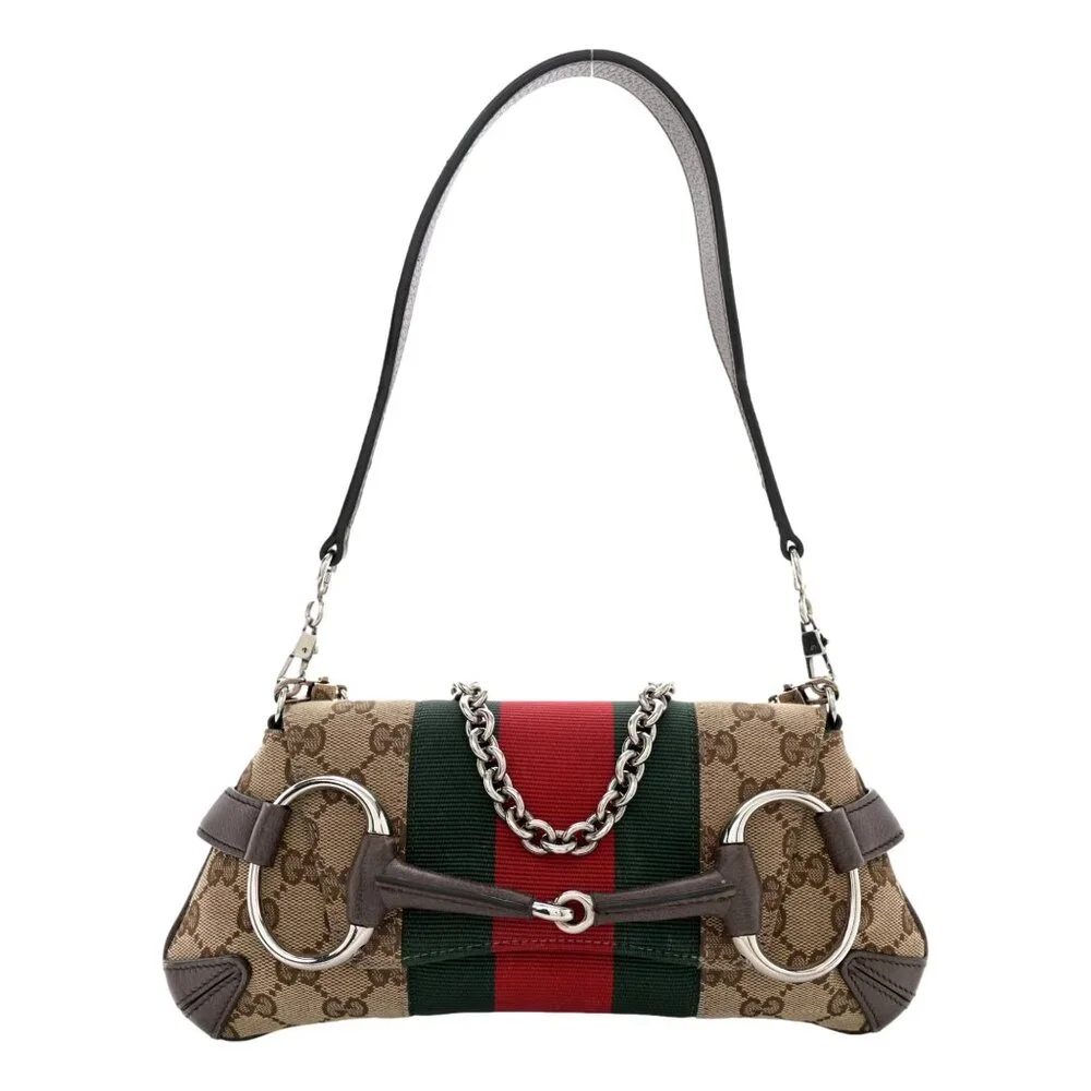 Canvas Web Stripe Small Chain Shoulder Bag - Picture 3 of 5